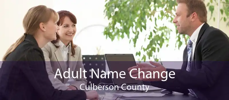 Adult Name Change Culberson County